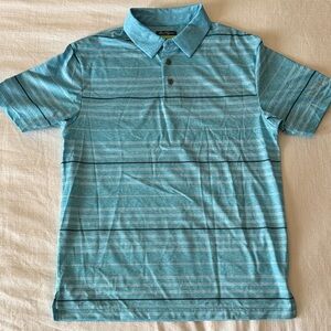Hogan Light Blue Striped Polo